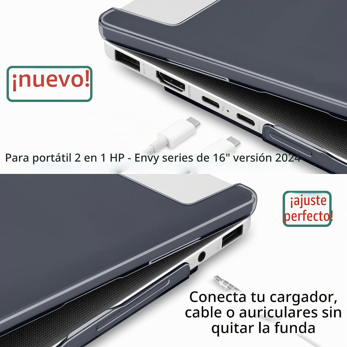 Loyrina Funda transparente para portátil HP Envy x360 2 en 1 de 16...