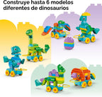LEGO DUPLO Town - Juguete de aprendizaje de dinosaurios sobre ruedas 3 en 1 para niños pequeños y niñas, a partir de 3 años, juego de construcción y educación, enseña habilidades de resolución de