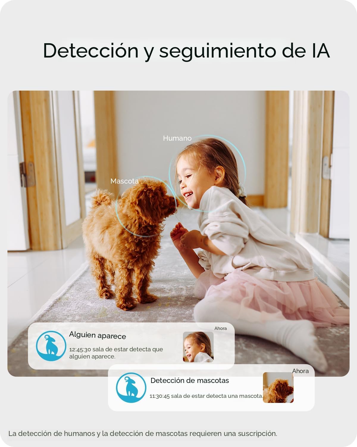 Cámara de seguridad 2K, cámara para bebé y perros blurams 360 grado...