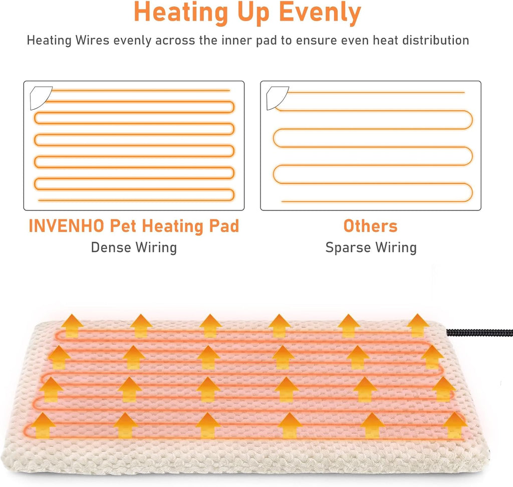 Cama térmica para gatos, almohadilla térmica impermeable de temperatura ajustable para perros y gatos con temporizador, almohadilla térmica para mascotas para gatos y perros, almohadillas