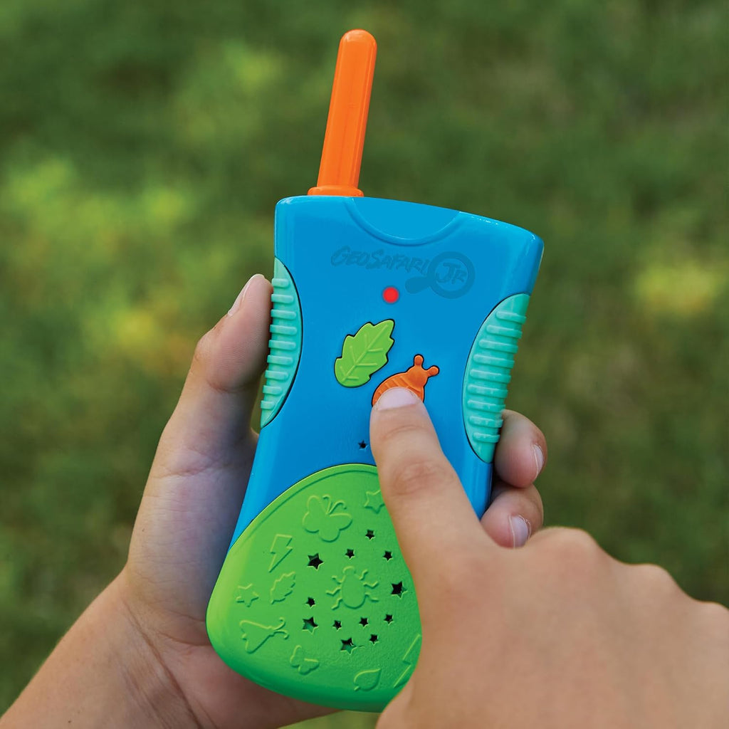 Educational Insights GeoSafari Jr. Walkie Talkies, fáciles de usar y duraderos para niños a partir de 4 años