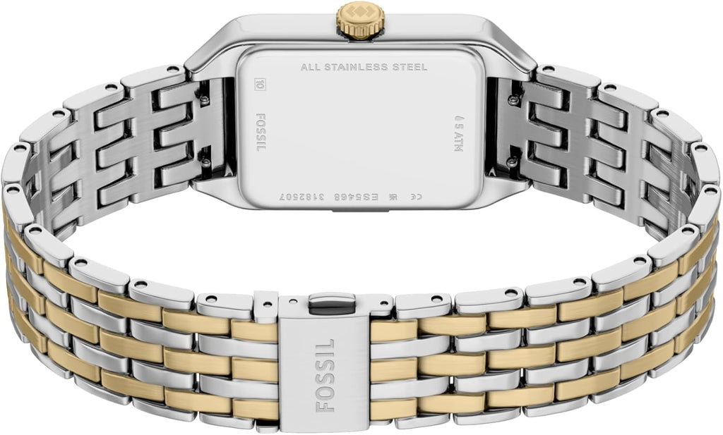 Fossil Raquel - Reloj de cuarzo y acero inoxidable para mujer, con tres manecillas