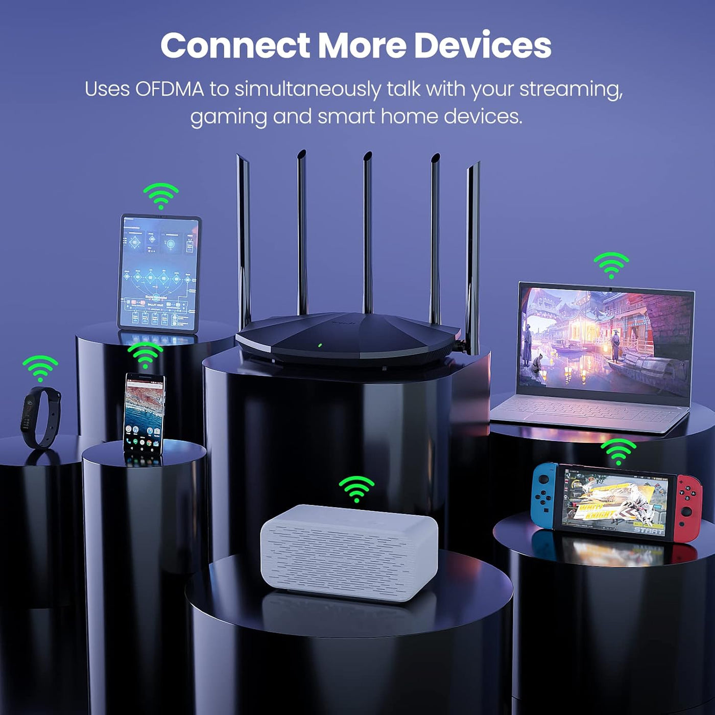 Tenda Router WiFi 6 para el hogar, enrutador Gigabit de doble banda...