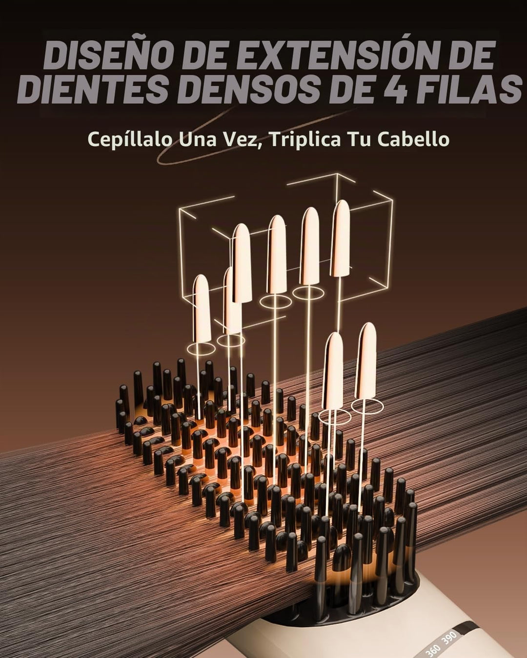 Cepillo alisador de cabello, alisador de pelo iónico portátil para...