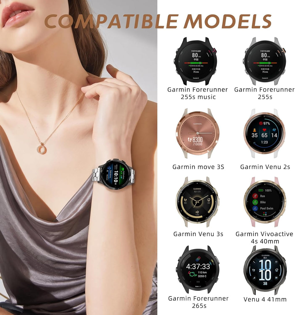 Correa de metal elegante para Garmin Venu 4 41mm, 18mm - Pulsera para Venu 3s