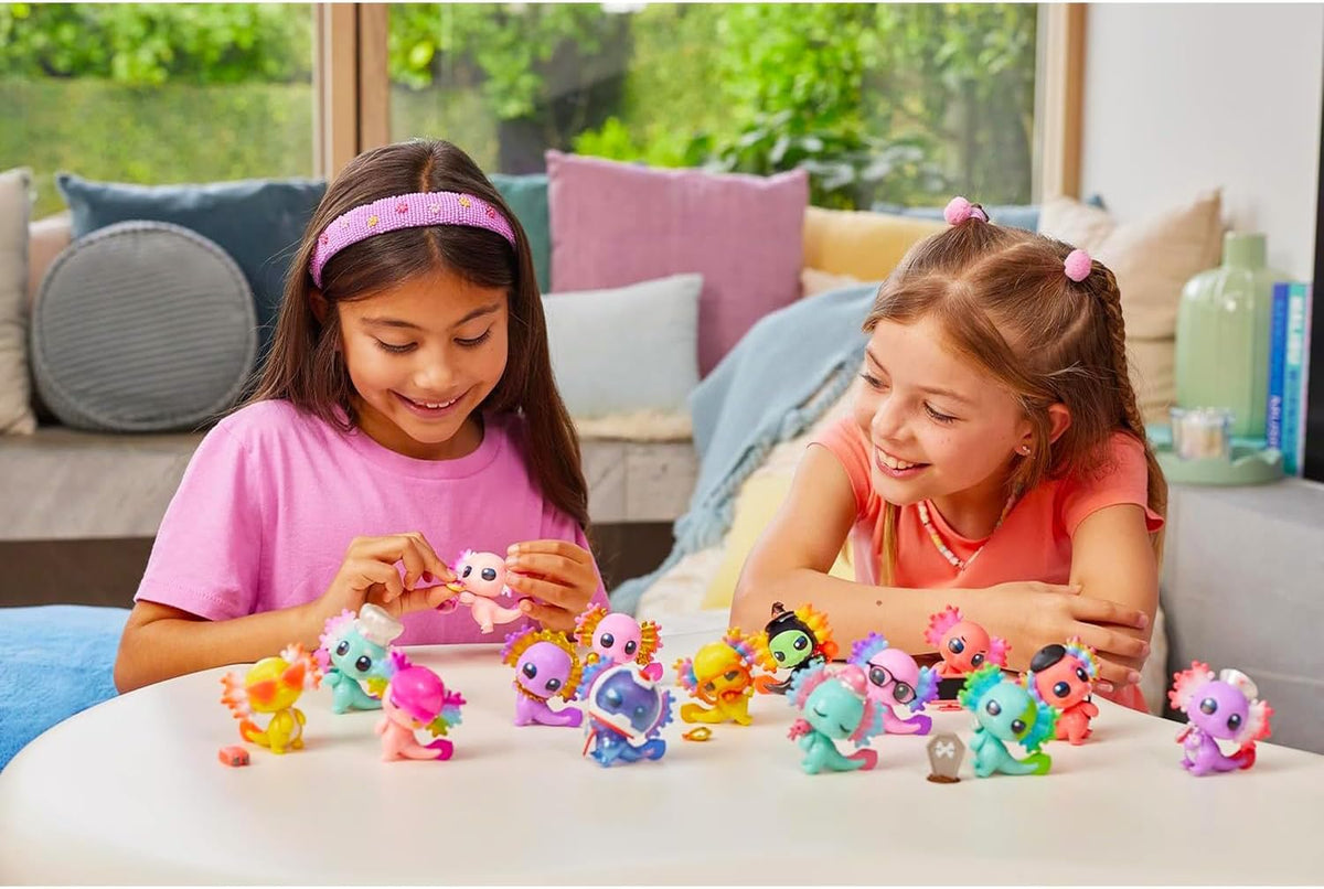 Zuru Axolotl - Juego de juguetes misteriosos - Paquete con 3 bolas misteriosas con mini figura de animal, calcomanías, más | Bolas ciegas de ajolote ZURU para niños y niñas