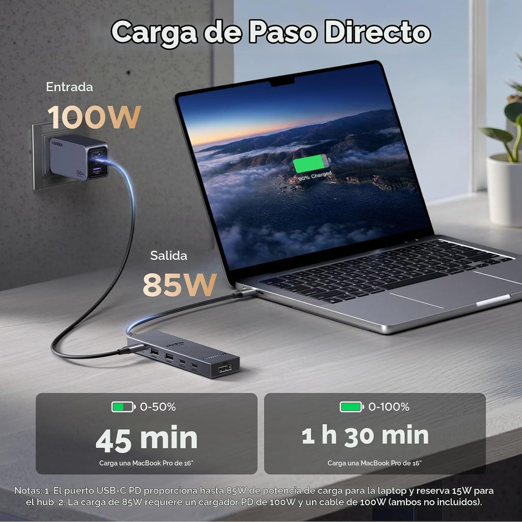 UGREEN, 75244, hub USB 3.2 de 4 puertos