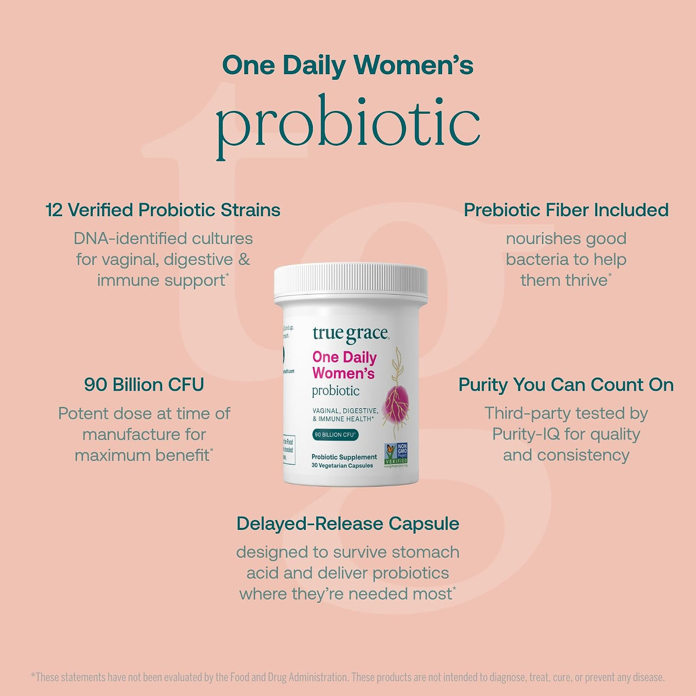 True Grace One Daily Multivitamínico para mujer 40+ (30 tabletas ve...