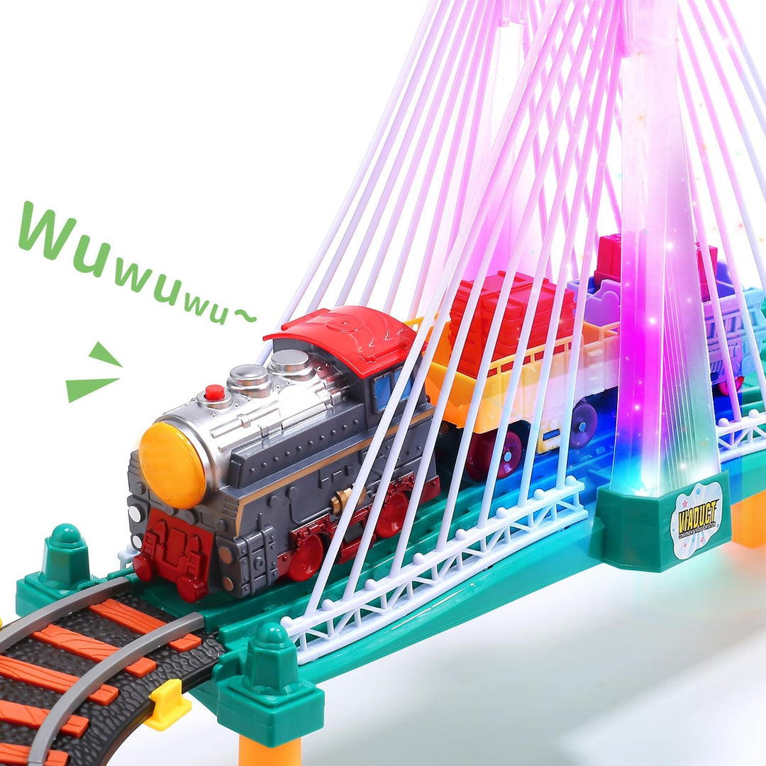 Juego de tren eléctrico para niños pequeños juguete de