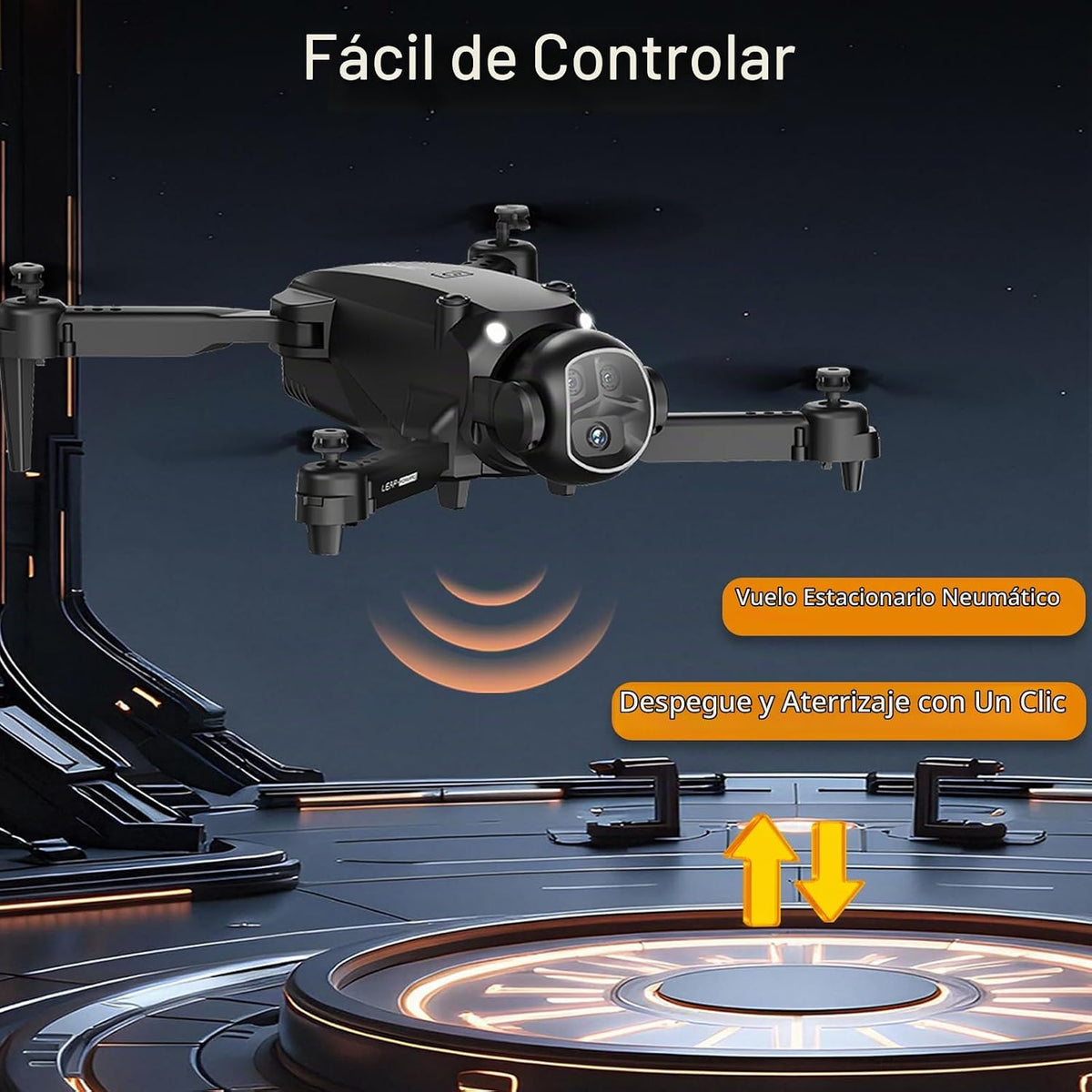 Dron con cámara para adultos principiantes, FPV plegable RC Quadcopter juguetes, helicóptero, cámara HD 1080P, retención de altitud, despegue/aterrizaje con una tecla, giros 3D, waypoints fly, modo sin cabeza