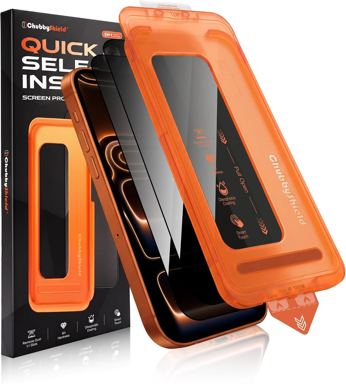 chubbycable Protector de pantalla de privacidad mejorado para iPhone 17 Pro