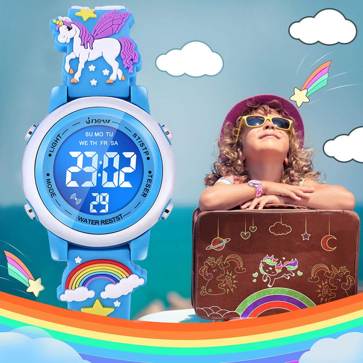 VAPCUFF Relojes impermeables 3D de dibujos animados para niñas con...