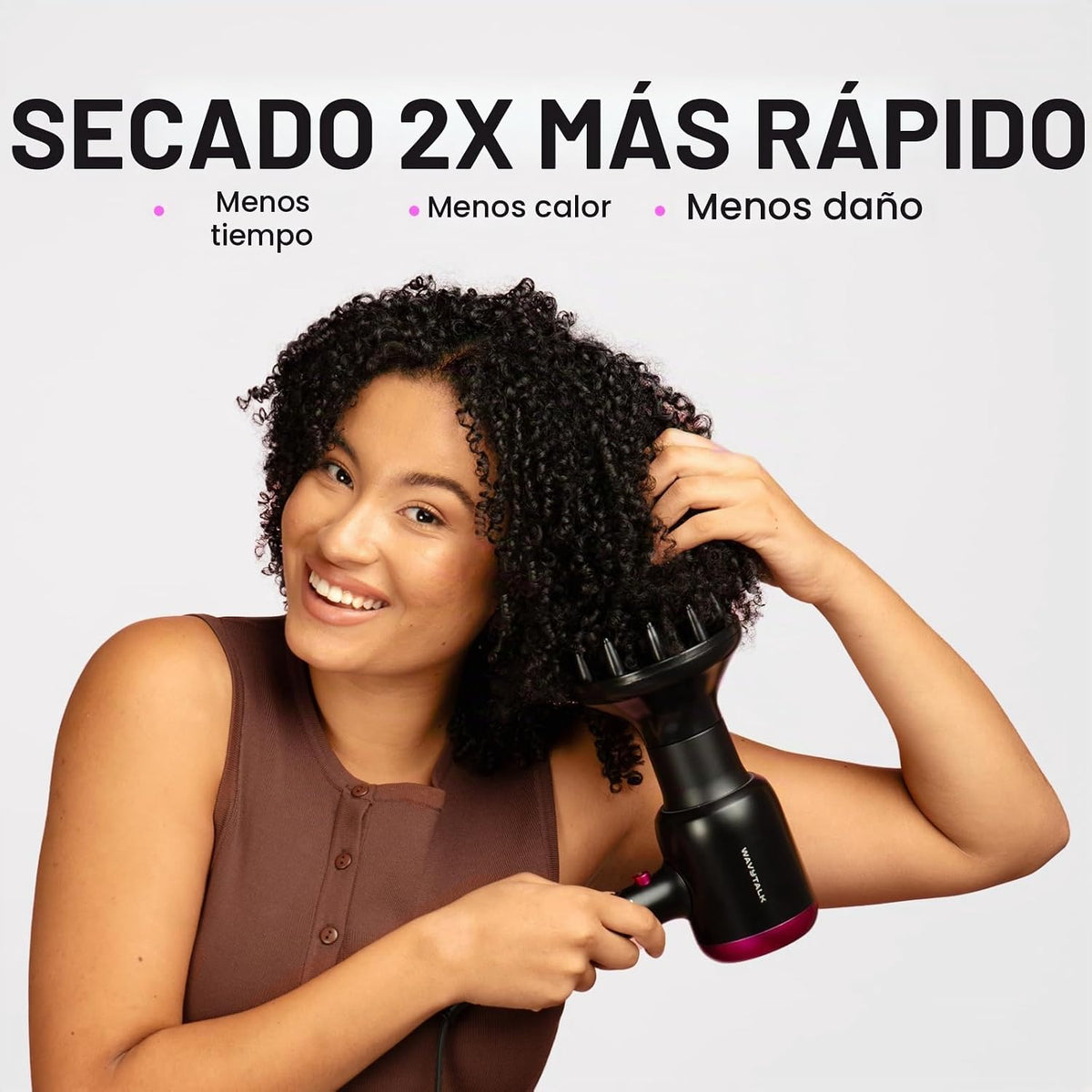 Wavytalk Blown Away onic Secador de pelo negro, plancha plana de 1.7 pulgadas de húmedo a recto