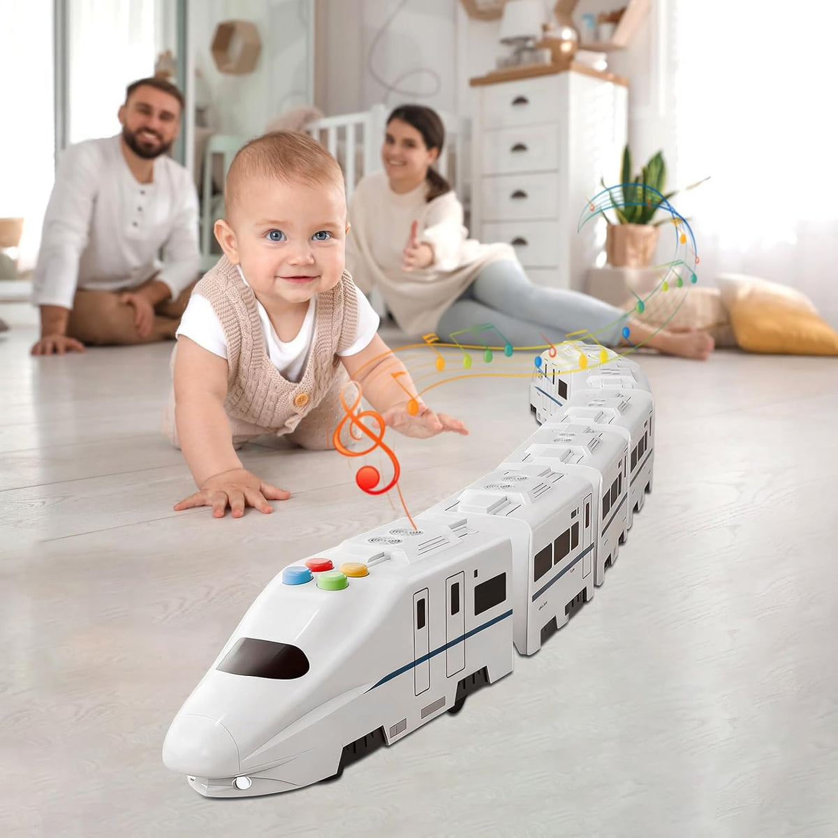 Tren eléctrico para niños juguetes educativos de