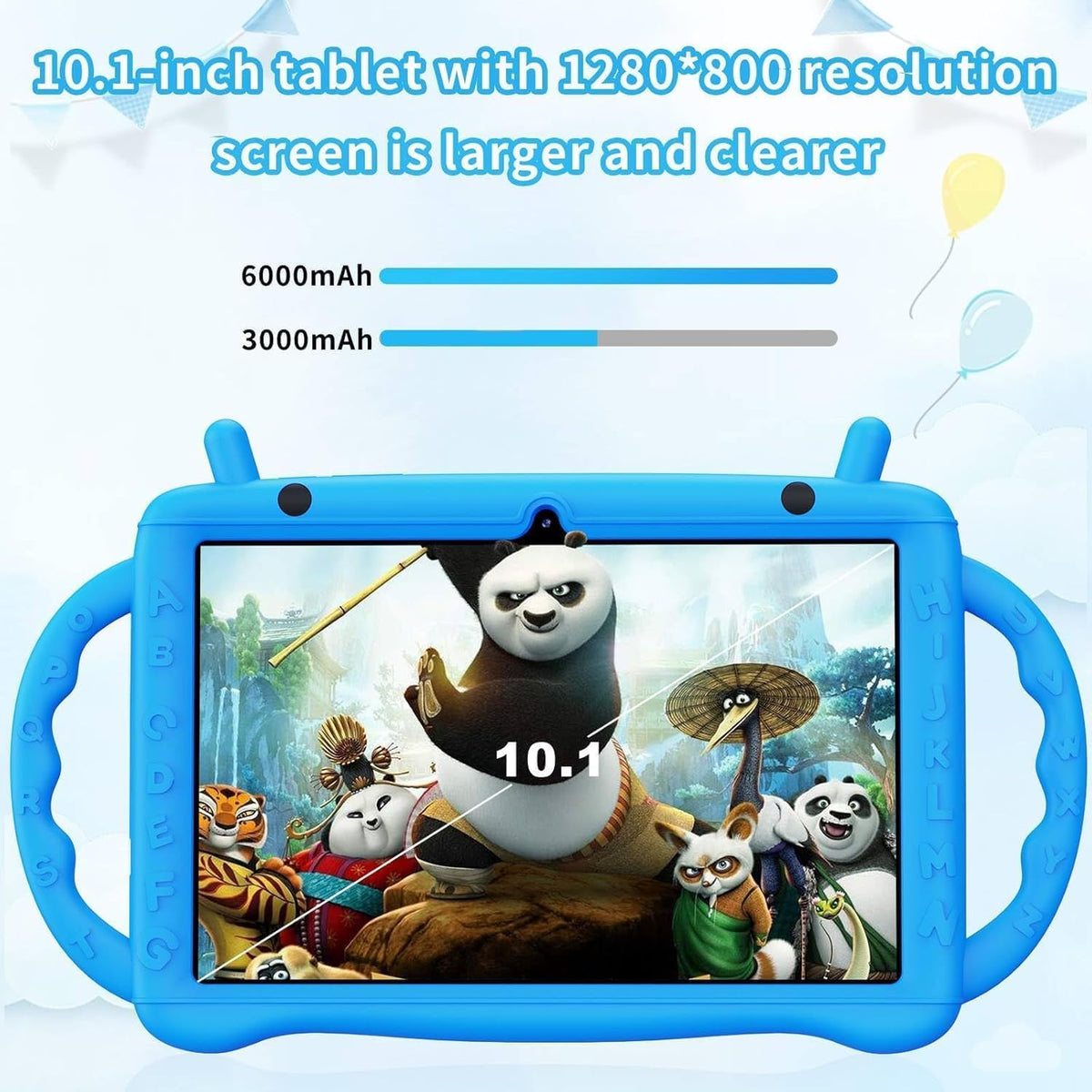 Tablet para niños de 10 pulgadas Android Tablet 15 para niños con 10 GB de RAM 64 GB de ROM, expansión de 512 GB, con control parental, WiFi, Bluetooth, regalo de doble cámara para niños y