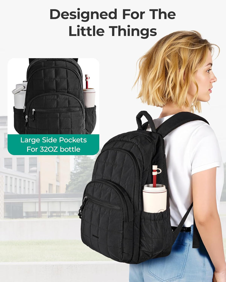 BAGSMART Mochila universitaria para laptop, mochila de viaje para m...
