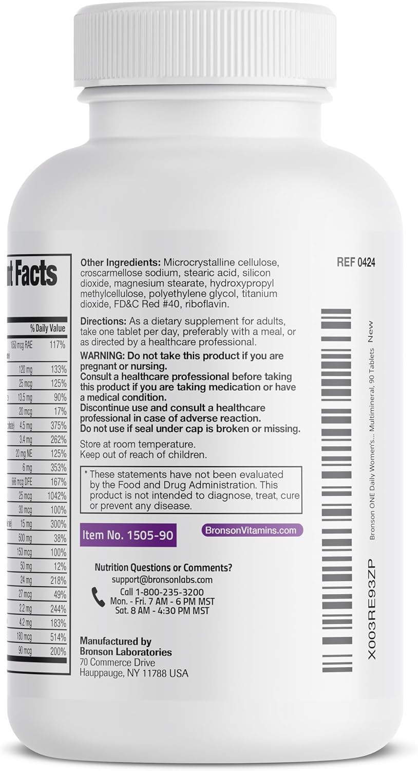 Bronson ONE Daily Multivitamínico Multimineral Completo 50+ para mu...