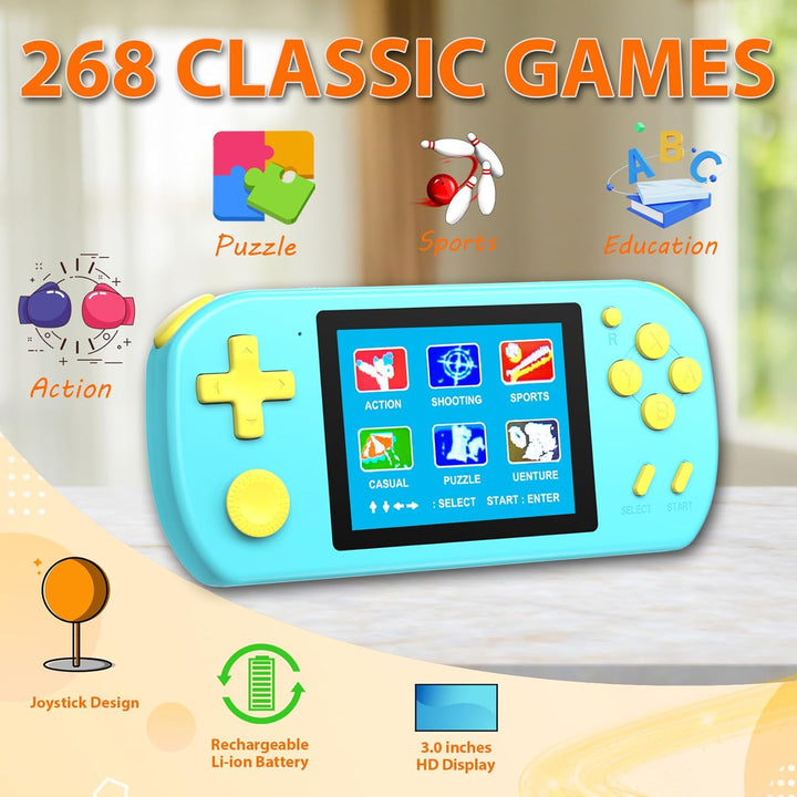 Juegos de mano para niños y adultos con 268 videojuegos clásicos re...