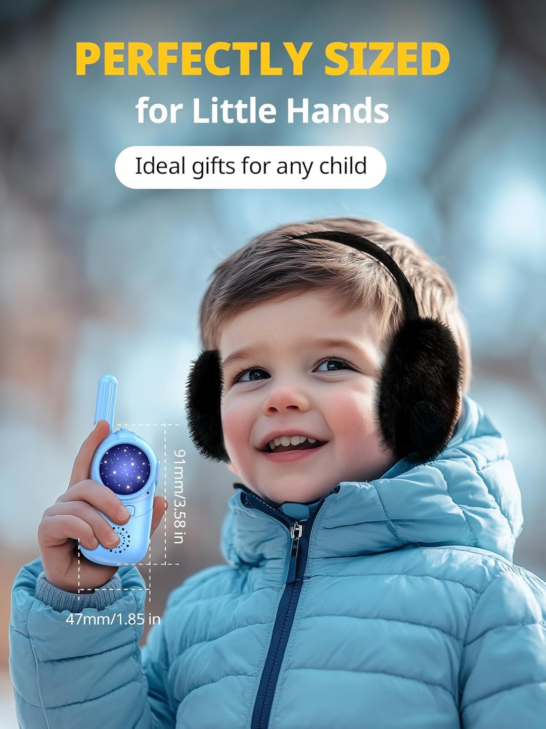 Inspireyes Walkie Talkies para niños recargables, rellenos de cesta...