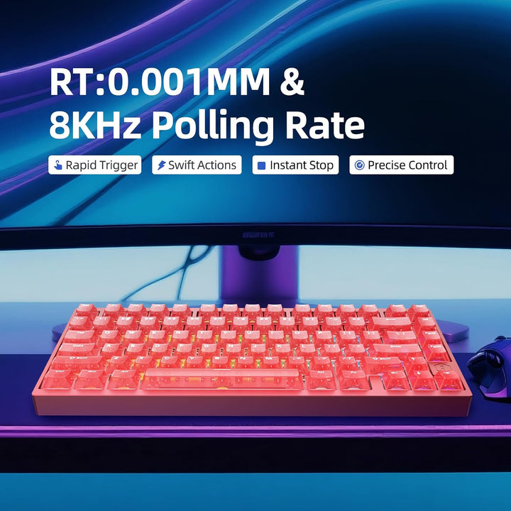 IROK MG75MAX Teclado con interruptor magnético con cable de 81 tecl...
