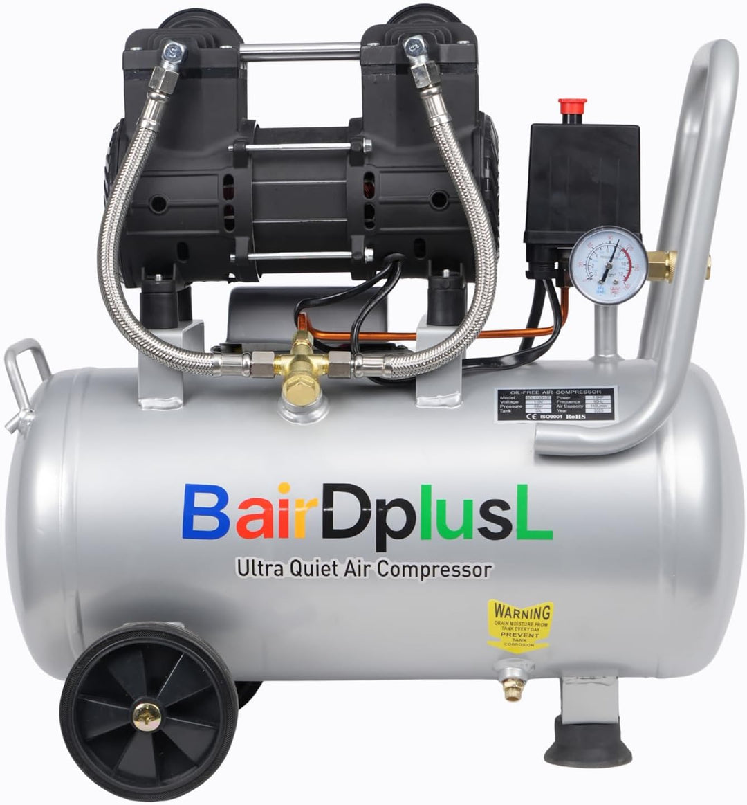 BairDplusL - Compresor de aire ultra silencioso de 8 galones, 110 V...