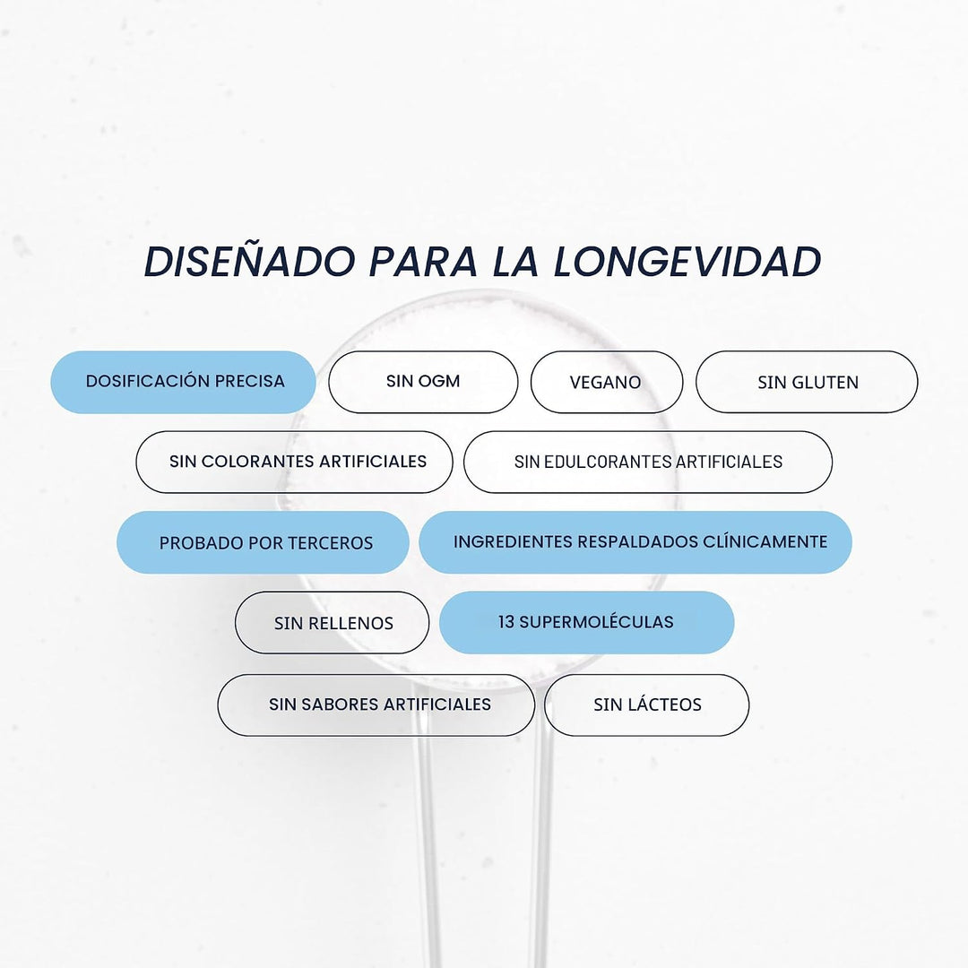 Blueprint Bryan Johnson Mezcla para la Longevidad - Suplemento para...