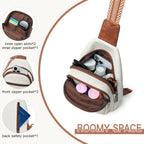 Bolso bandolera de 7L para mujeres y hombres, de cuero vegano, bolsos cruzados, riñonera, monedero, mochila sobre el hombro, bolsa antirrobo de viaje