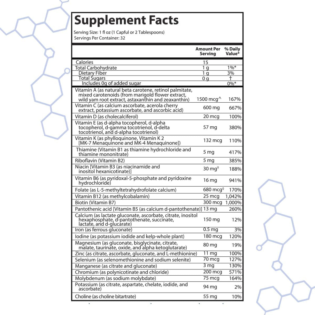 intraMAX Drucker Labs - Multivitamínico líquido orgánico todo en un...