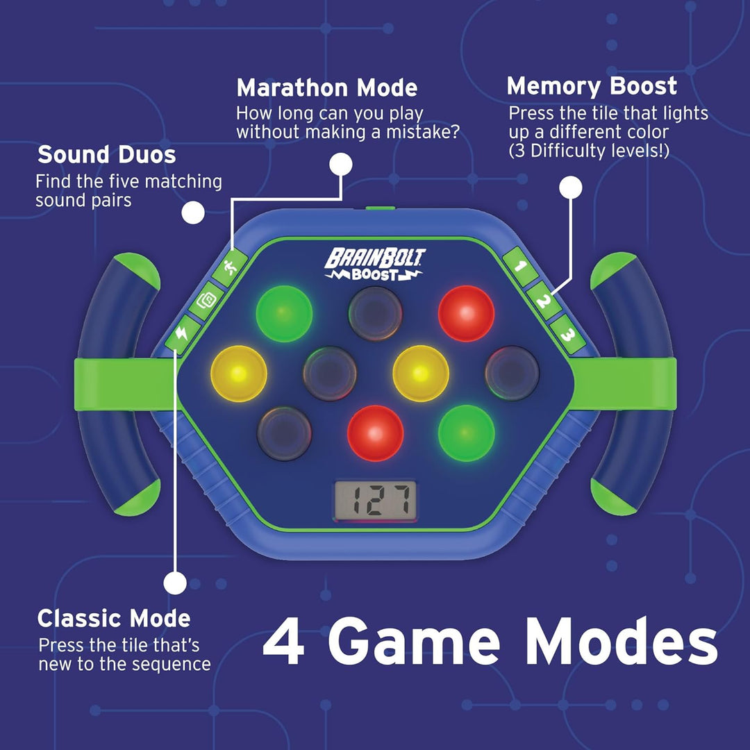 Educational Insights BrainBolt Boost - Juego de memoria con luz y s...