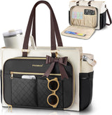 PASMAN Bolsa de mano para profesores para mujer, bolsa estructurada...