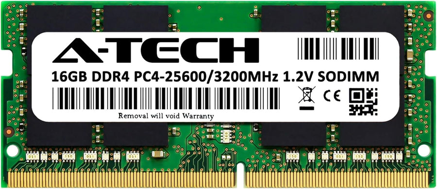 A-Tech 16GB DDR4 3200 MHz SODIMM PC4-25600 (PC4-3200AA) CL22 Módulo...