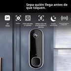 Arlo Video Doorbell 2K (2nd Gen) Inalámbrico o Cableado - 1 Cámara + Timbre