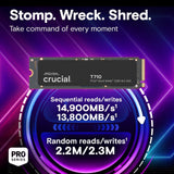 Crucial T710 PCIe Gen5 NVMe 4TB SSD, hasta 14,900 MB\/s, Compatible...