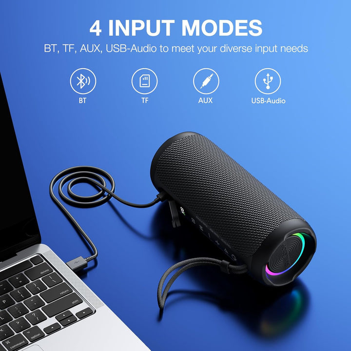 SMILEBOP Altavoz Bluetooth portátil inalámbrico, 40 W Super Bass co...