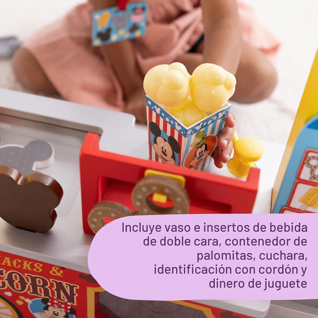 Mostrador de Comida de Juguete de Madera Disney Snacks & Popcorn de Melissa & Doug