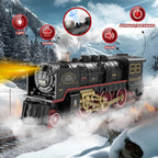 Juego de tren eléctrico para niños, juguete de tren con humo