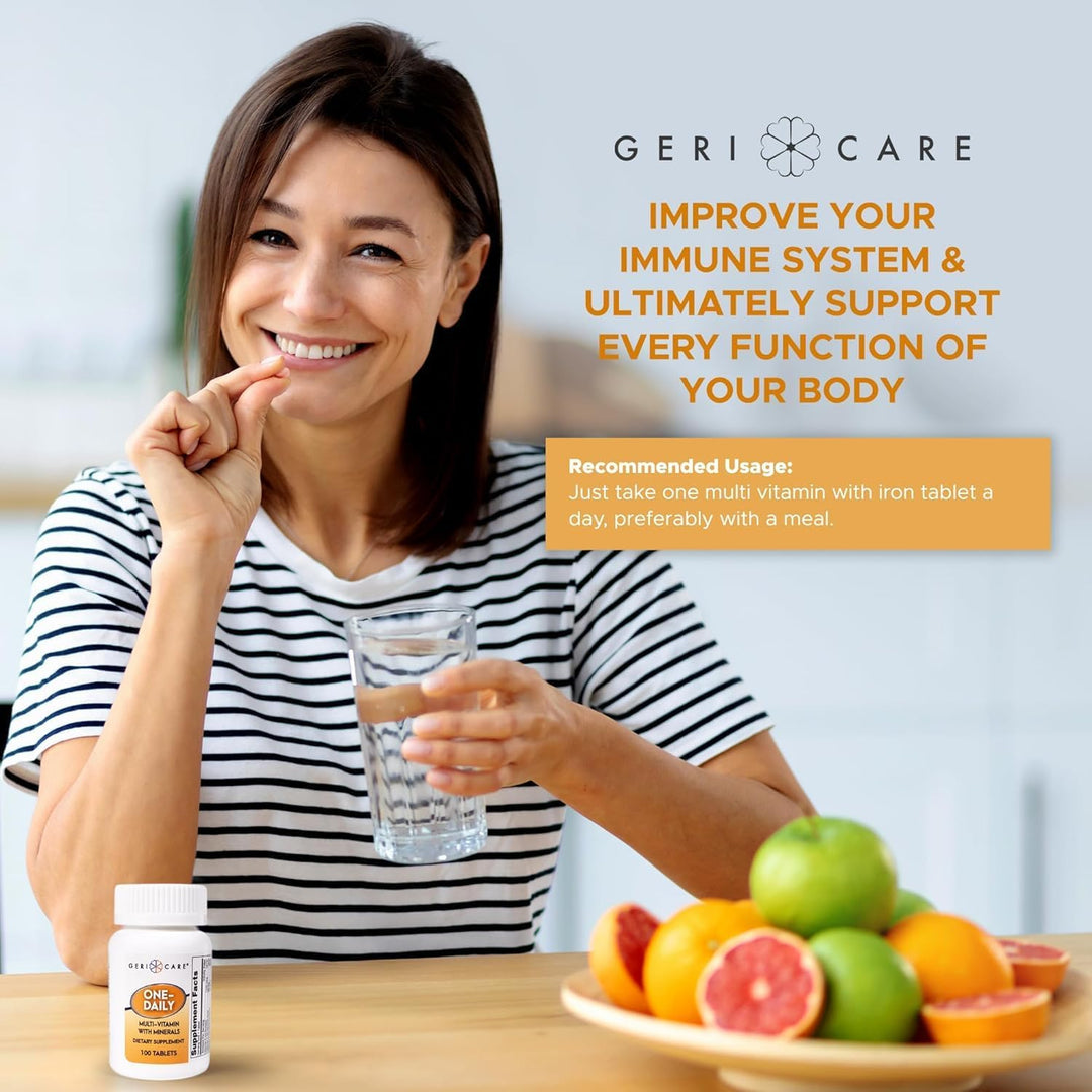 GeriCare Multivitaminas con minerales de un día (100 tabletas) Supl...
