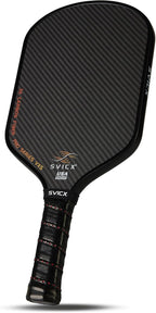 Pala de Pickleball Fibra de Carbono 16mm – Palas Profesionales de Pickleball con Control, Potencia y Efecto Superiores – Mango Alargado para Agarre a Dos Manos, Aprobada por USAPA