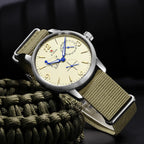 SEAKOSS Reloj piloto vintage inspirado en 1963 de 1.575 in para hombre, reloj de pulsera mecánico automático con movimiento Seagull ST1780, indicador de reserva de marcha, visualización de la fecha