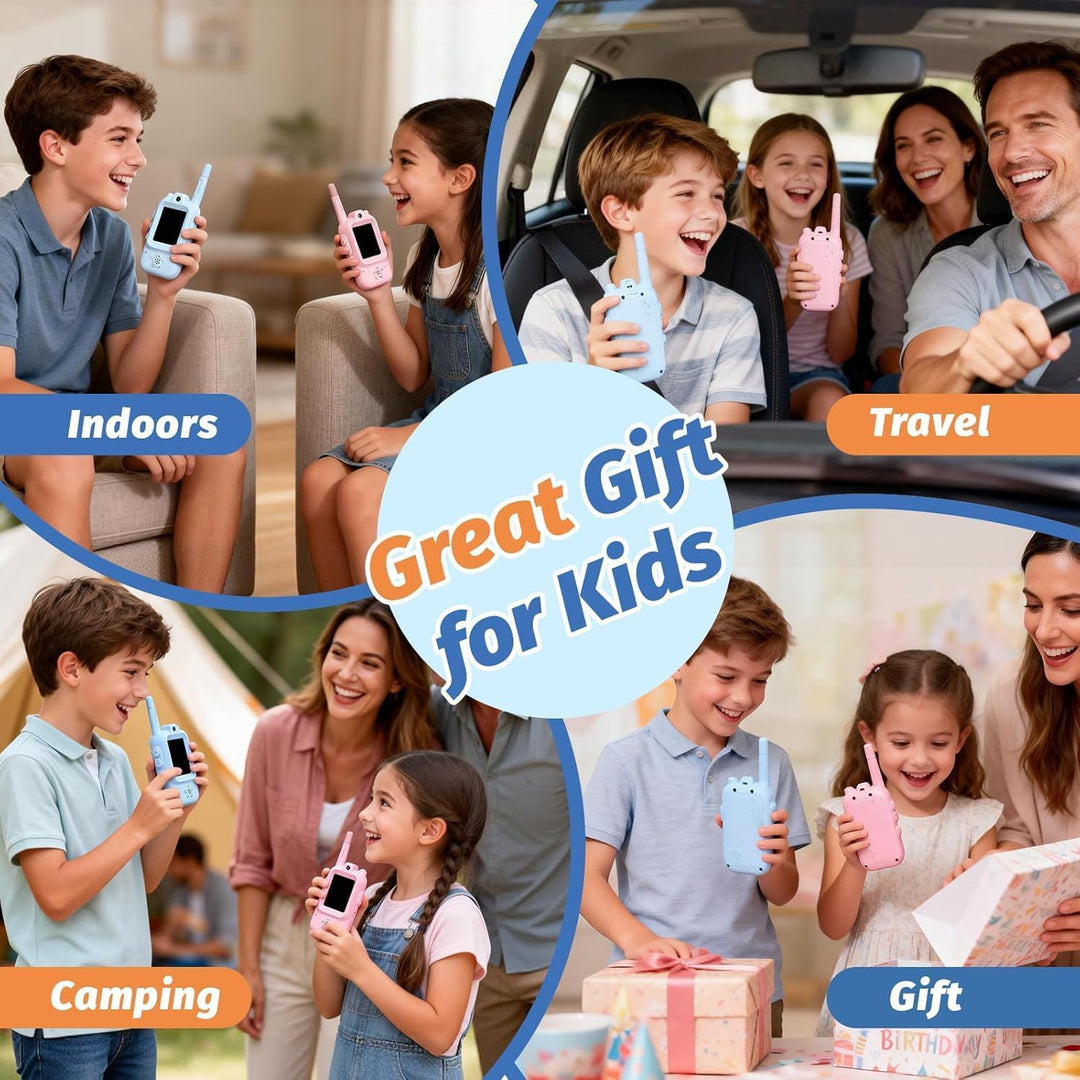 AQLL Walkie Talkies for Kids with Real-Time Video Chat, 2 Pack Rech...