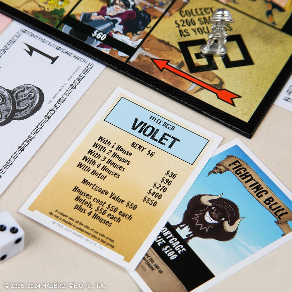 Monopoly: One Piece Edition - Juego de mesa | Compra, vende, intercambia con personajes populares de la serie Manga y Anime | Con 9 fichas en miniatura | Mercancía con licencia oficial y coleccionable