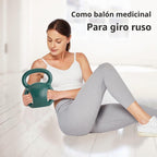 RUNWE - Juego de pesas rusas con 3 asas - Peso para mujeres, opciones de 5, 10, 15 y 20 libras para giros rusos, ejercicio abdominal, levantamiento de pesas y ejercicio de fitness core para gimnasio