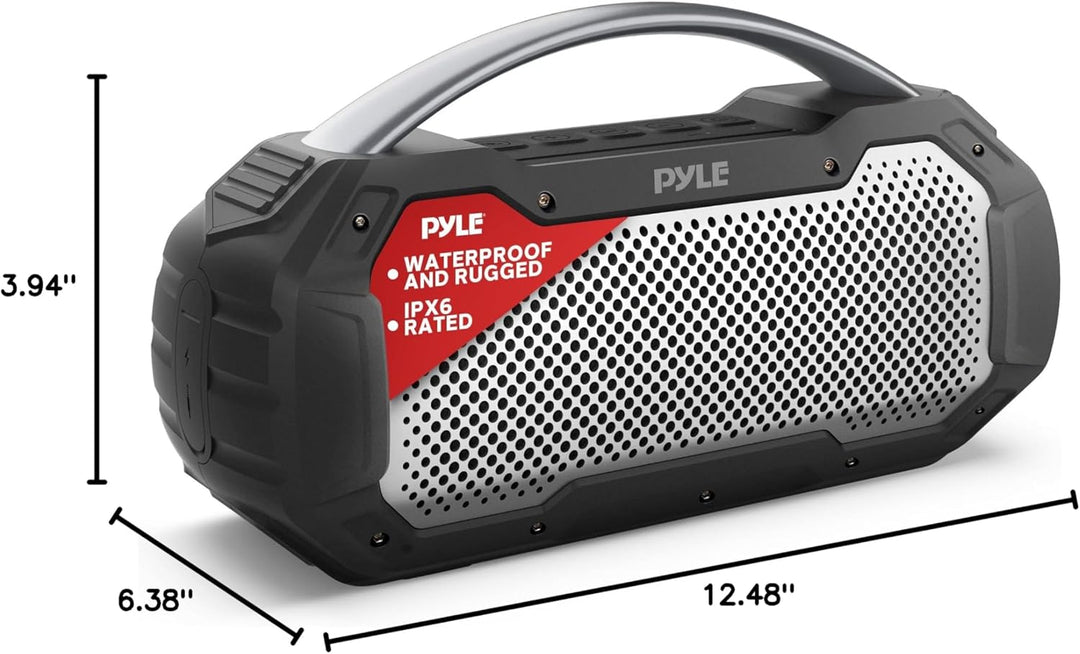 Pyle Altavoz Bluetooth portátil, IPX6 impermeable altavoz inalámbri...
