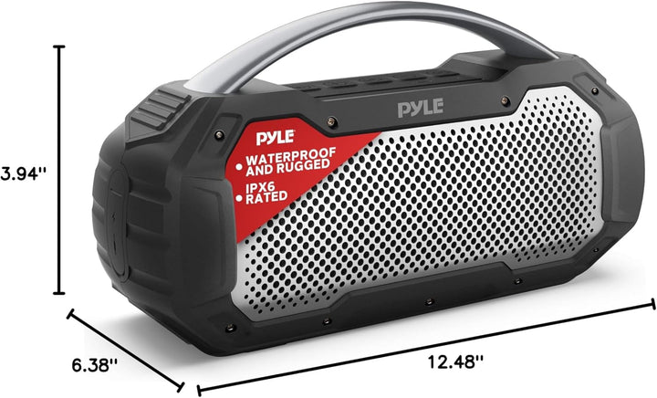 Pyle Altavoz Bluetooth portátil, IPX6 impermeable altavoz inalámbri...