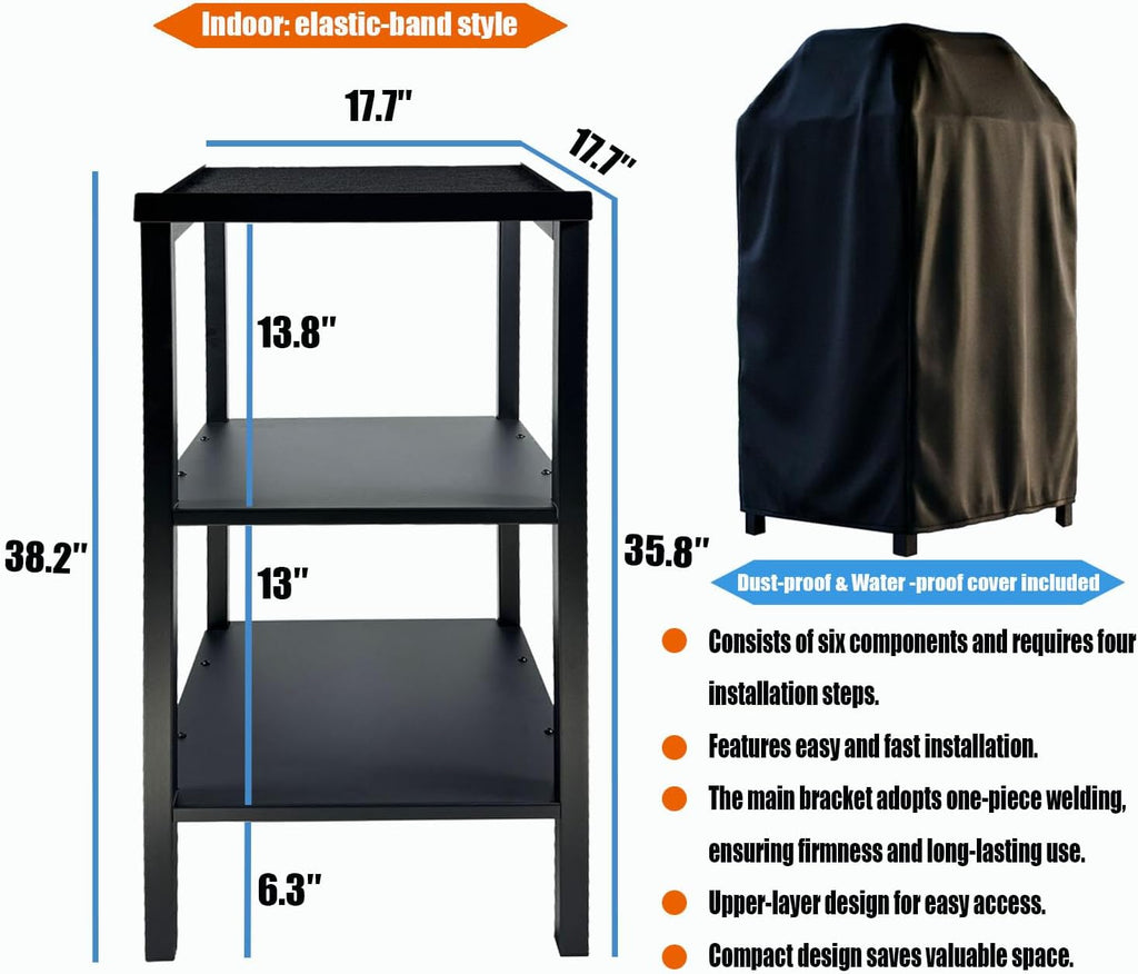 Rack ajustable para mancuernas/kettlebells 500-800LB de alta resistencia con cubierta Opt