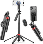 PlusAcc Trípode magnético para iPhone con control remoto recargable, 69"