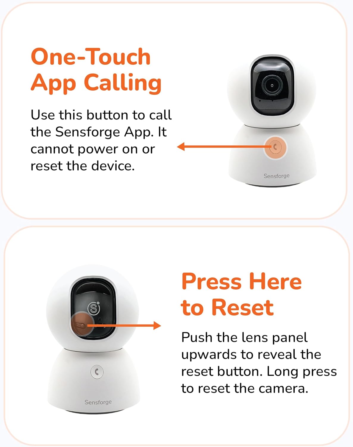 SensForge Cámara de seguridad panorámica de 2.5K para interiores, c...