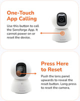 SensForge Cámara de seguridad panorámica de 2.5K para interiores, c...