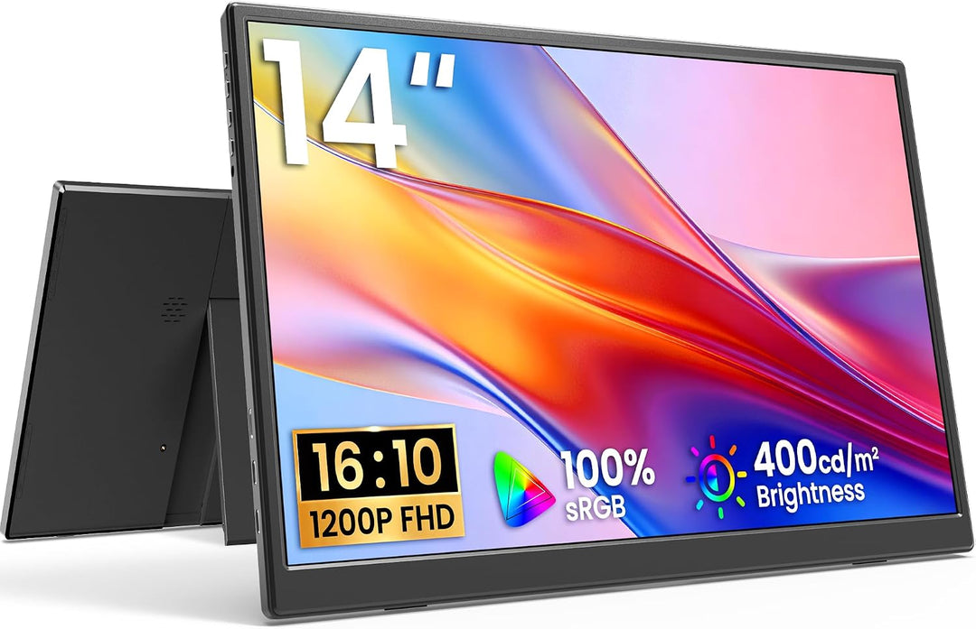 Yxk Monitor portátil de 14 pulgadas 1200P 60Hz IPS HDR Monitor de v...