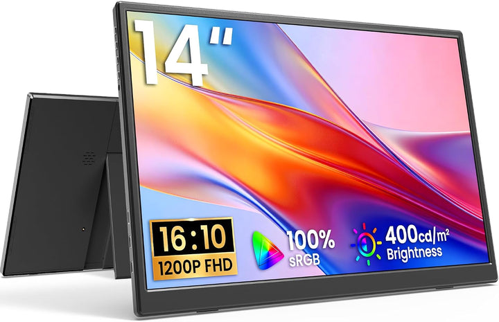 Yxk Monitor portátil de 14 pulgadas 1200P 60Hz IPS HDR Monitor de v...